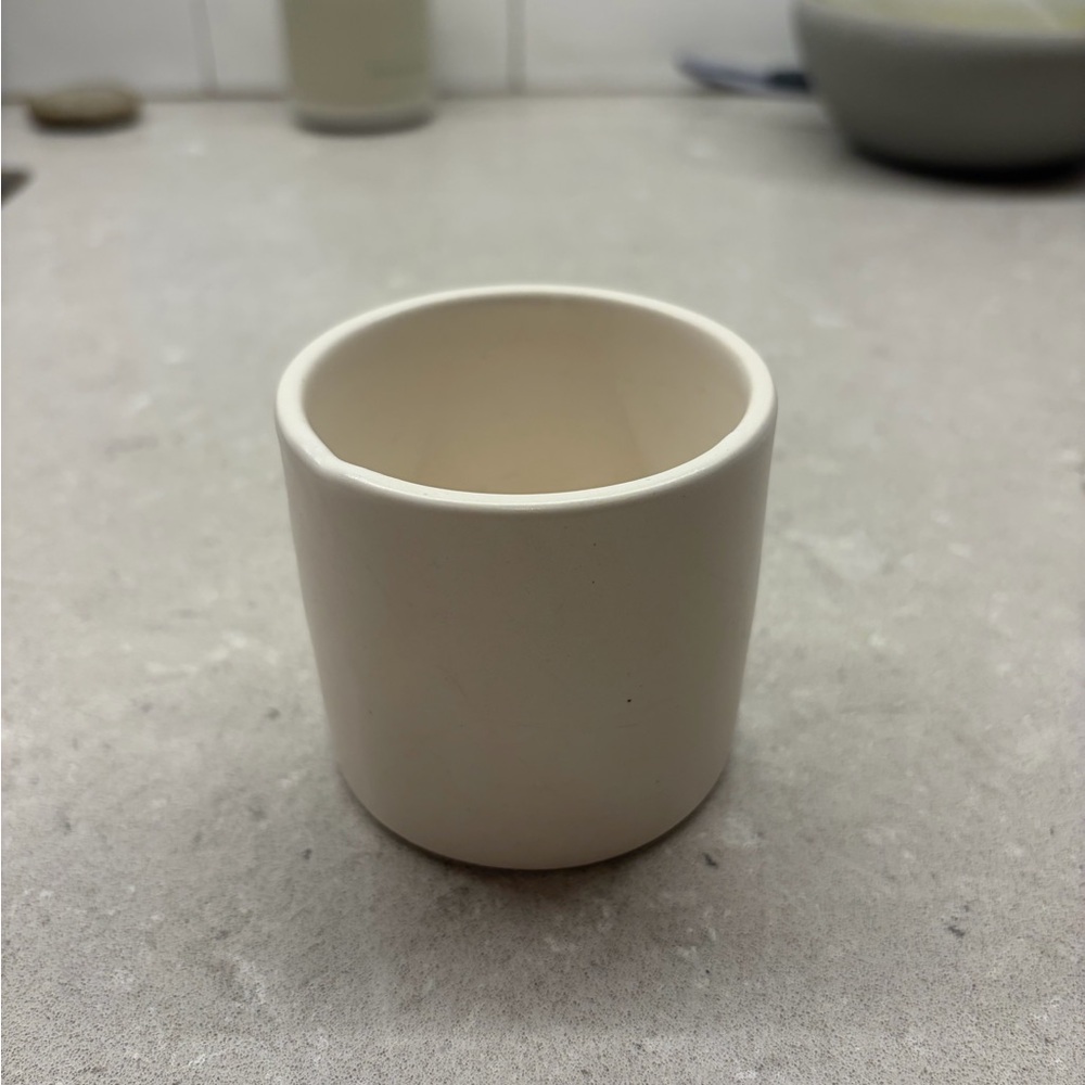 Elegant Cream Ceramic Succulent Pot